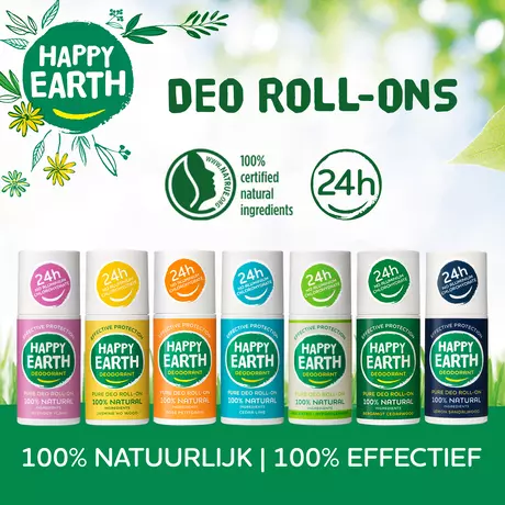 Happy Earth 100% Natuurlijke Unscented Deodorant Roller 75 ML