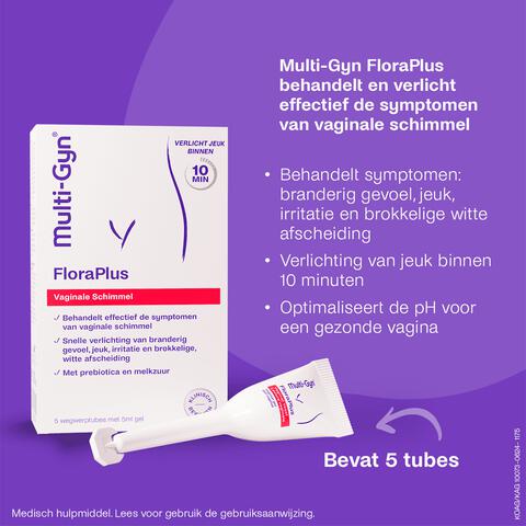 Multi-Gyn FloraPlus Bij Vaginale Schimmel 5X5 ML