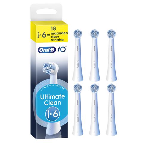 Oral-B iO Ultimate Clean Opzetborstels Wit 6 Stuks