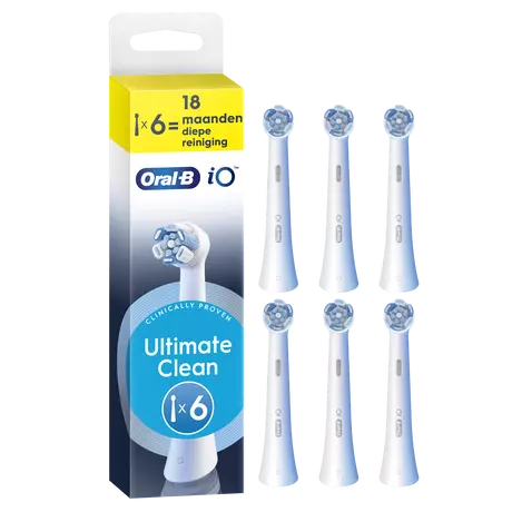 Oral-B iO Ultimate Clean Opzetborstels Wit 6 Stuks