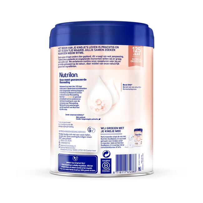 Nutrilon Duobalans 1 Zuigelingenvoeding Vanaf De Geboorte 800 GR