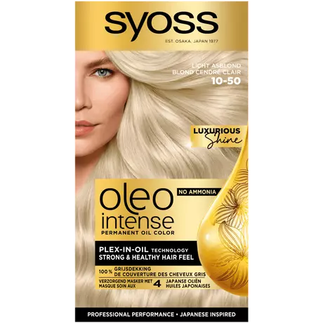 Syoss Oleo Intense  Permanente Haarkleuring 10-50 Licht Asblond
