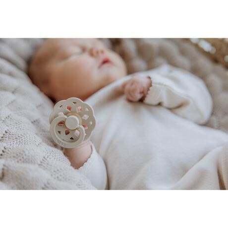 BIBS Boheme Fopspeen Rond Latex Maat 2 Ivory/Blush/Blossom/Lila 4 stuks
