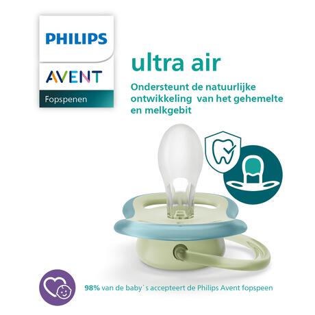 Philips Avent Fopspeen Ultra Air Day 0-6M Double Pack - SCF087/02
