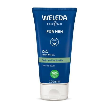 Weleda Men 2-in-1 reinigingsgel voor gezicht & baard