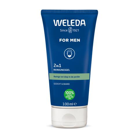 Weleda Men 2-in-1 reinigingsgel voor gezicht & baard