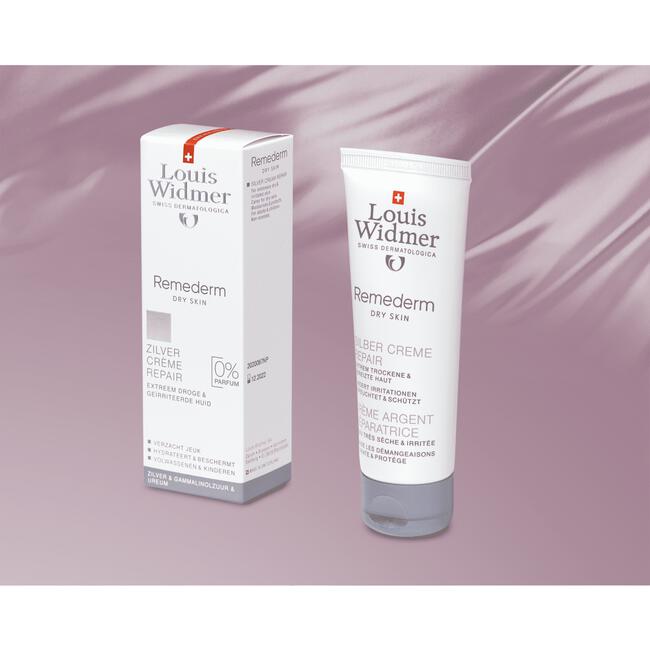 Louis Widmer Remederm Dry Skin Zilver Crème Repair Zonder Parfum 75 ML
