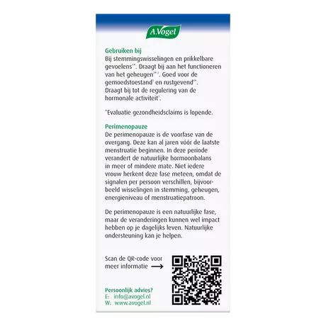 A.Vogel Perimenopauze Mentaal 30 Stuks
