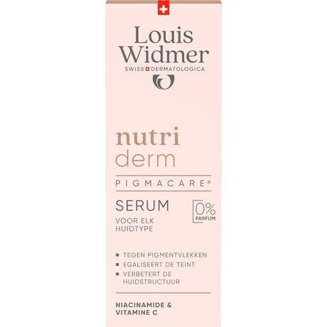 Louis Widmer Nutriderm Pigmacare Serum Zonder Parfum 30 ML