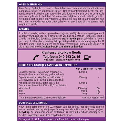 New Nordic Blue Berry Eyebright Tabletten