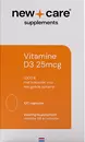 New Care Vitamine D3 25 MCG Capsules 100 stuks