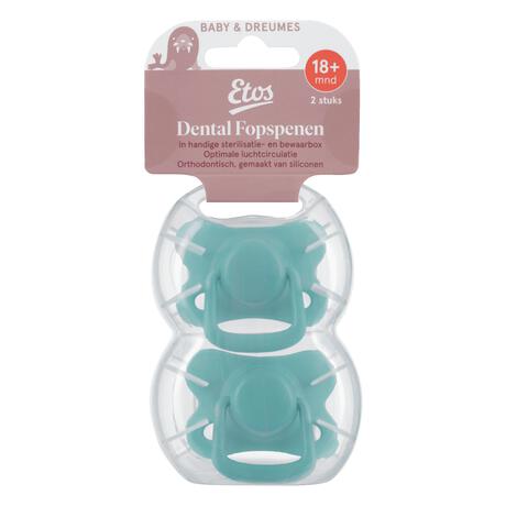 Etos Fopspenen 18+ Maanden Groen/Blauw 2 stuks
