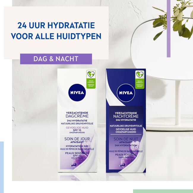 NIVEA Essentials Dagcrème +24H Sensitive SPF15 50 ML