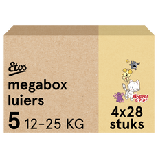 Etos Woezel & Pip Luiers Junior Maat 5 12-25 kg Megabox 4x28 stuks
