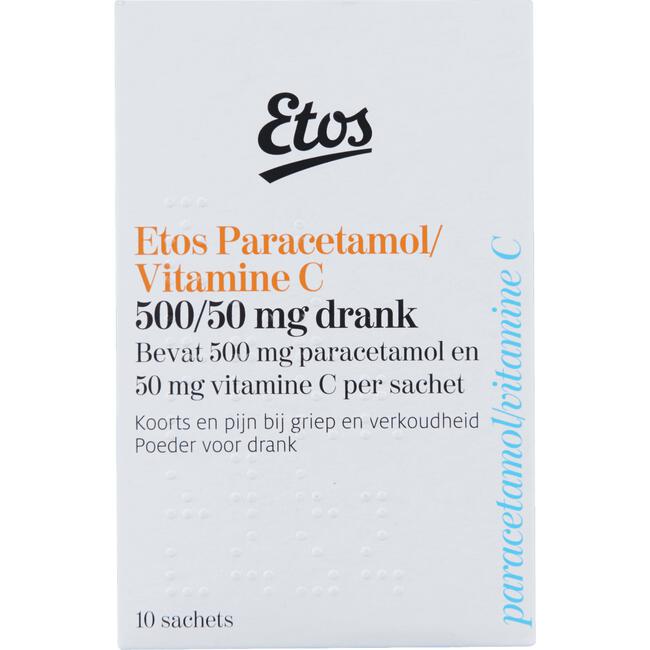 Etos Paracetamol/Vitamine 500/50 Drank 10 EA Etos