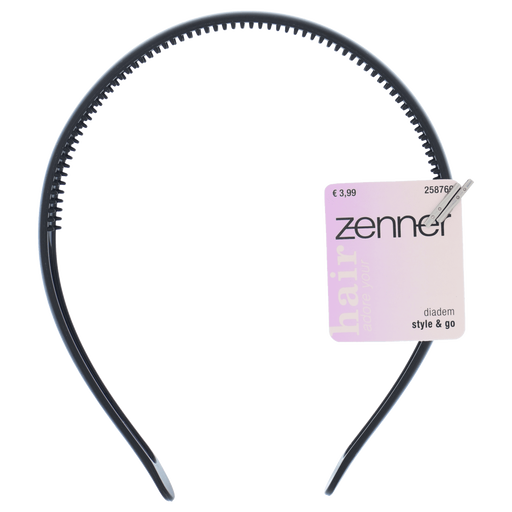 Zenner Diadeem Standaard 17mm Zwart
