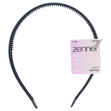 Zenner Diadeem Standaard 17mm Zwart