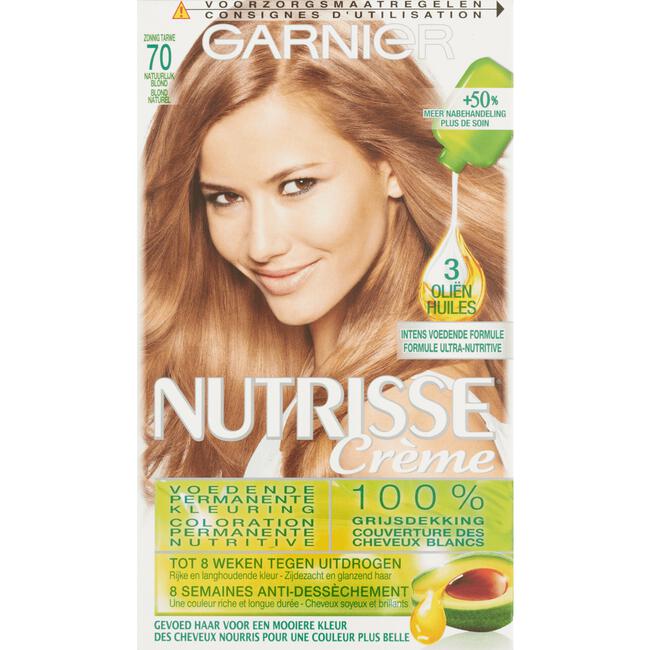 Verzakking onze Planeet Garnier Nutrisse Crème Voedende Permanente Kleuring 7 Natuurlijk Blond 1 EA  | Etos