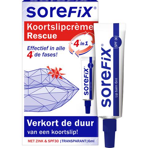 SoreFix Rescue Op Zink Gebaseerde Koortslipcrème 6 ML