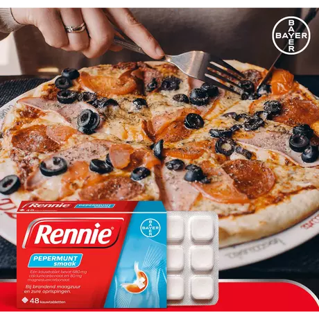Rennie Pepermunt Kauwtabletten Bij Brandend Maagzuur 48 stuks