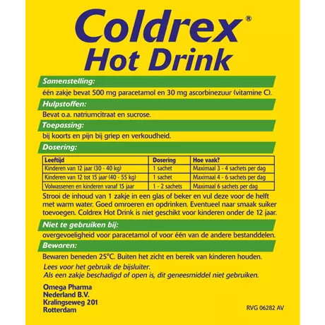 Coldrex Hot Drink bij Griep en Verkoudheid Sachets 10 stuks
