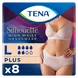TENA Silhouette Plus High Waist Wegwerpbroekjes Crème L 8 stuks