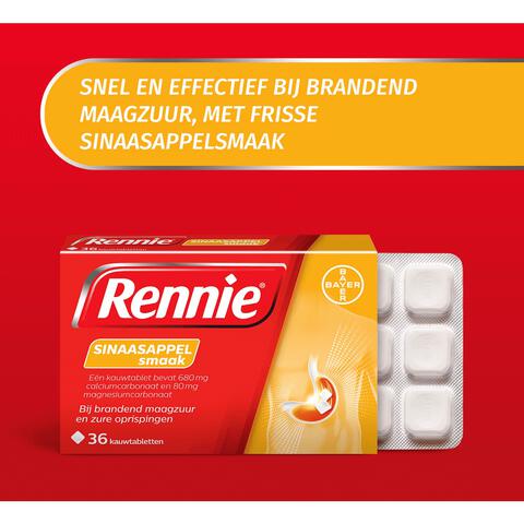 Rennie Sinaasappel Kauwtabletten Bij Brandend Maagzuur 36 stuks