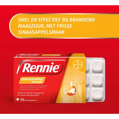 Rennie Sinaasappel Kauwtabletten Bij Brandend Maagzuur 36 stuks