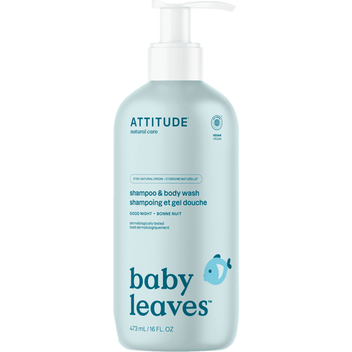 ATTITUDE Baby Leaves 2-in-1 Good Night Shampoo & Body Wash 473 ML