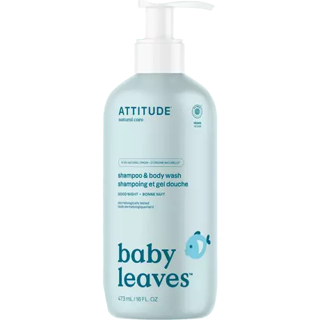 ATTITUDE Baby Leaves 2-in-1 Good Night Shampoo & Body Wash 473 ML