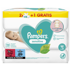 Pampers Sensitive Billendoekjes 2+1 Promo Pack 156 Stuks