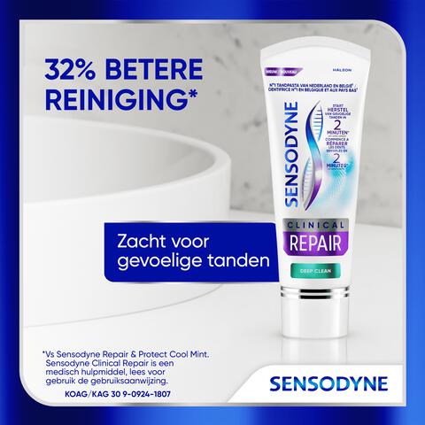Sensodyne Clinical Repair Deep Clean Tandpasta - 75ML