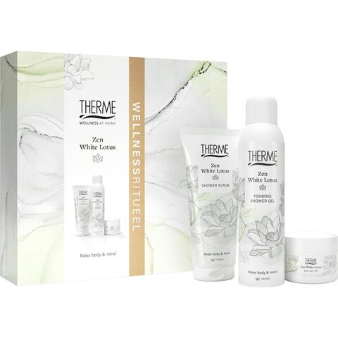 Therme Zen White Lotus Scrub 200ml + Butter 75g + Foam 200ml Geschenkset