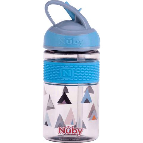 Nûby 2N1 Beker met Harde Tuit uit Tritan Blauw 3+ J 360 ML