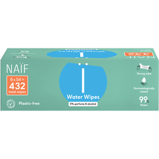 Naïf Plasticvrije Water Billendoekjes 8x54 stuks