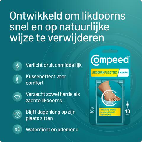 Compeed Likdoorn Pleisters Medium Pleisters 10 stuks
