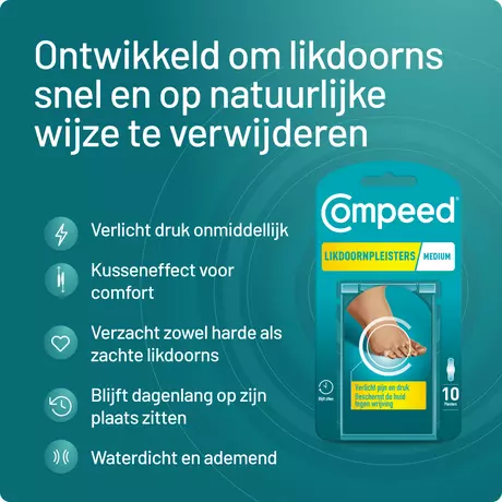 Compeed Likdoorn Pleisters Medium Pleisters 10 stuks