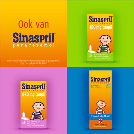 Sinaspril Paracetamol 120 mg 16 kauwtabletten
