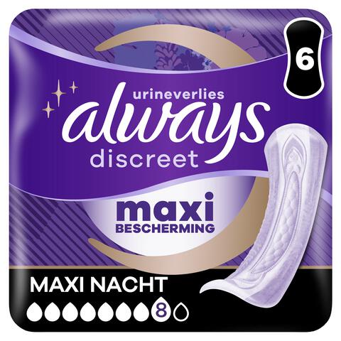 Always Incontinentieverband Discreet Maxi Night 6 stuks