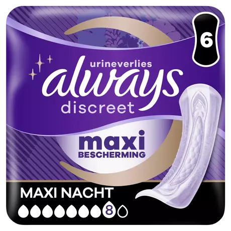 Always Incontinentieverband Discreet Maxi Night 6 stuks