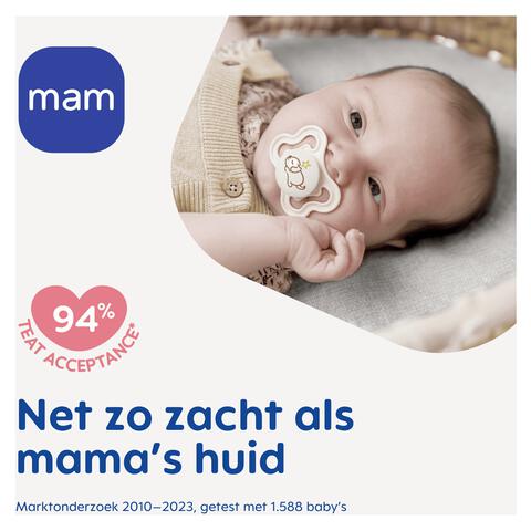 MAM Supreme Fopspenen 0-6 maanden Blue 2 stuks