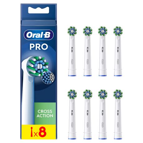 Oral-B Cross Action Opzetborstels Wit - 8 Stuks