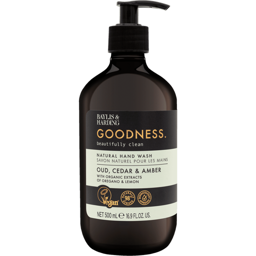 Baylis & Harding Goodness Oud, Cedar & Amber Handzeep 500 ML