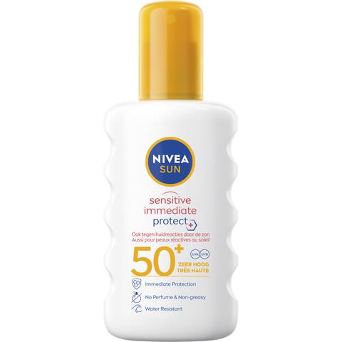 NIVEA SUN Zonnebrand Sensitive Immediate Protect Zonnespray SPF 50+ 200 ML