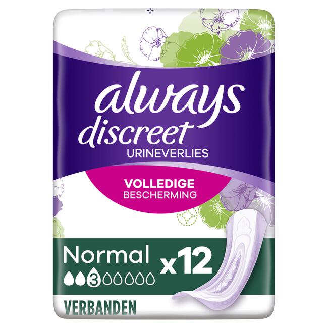 Always Discreet Urineverlies Verband Normal 12 Stuks