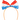 Tiara Strick Oranje rood/wit/blauw