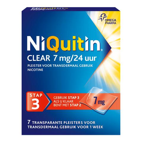 NiQuitin Clear Pleisters 7 mg Stoppen met roken