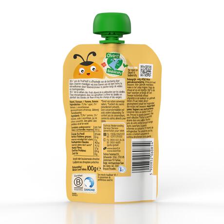 Olvarit Knijpfruit Appel Banaan 6+ Maanden 100 gram