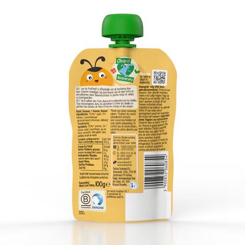 Olvarit Knijpfruit Appel Banaan 6+ Maanden 100 gram