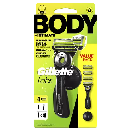 GilletteLabs Body Scheerapparaat Met 4 navulmesjes